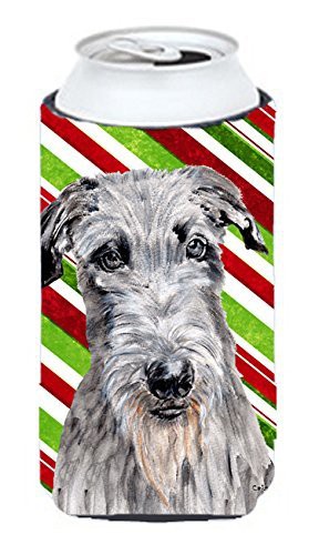 Caroline&#39;s Treasures Sc9802Tbc Scottish Deerhound Candy Cane Christmas Tall Boy Beverage Insulator Hugger, Tall Boy, Multicolor