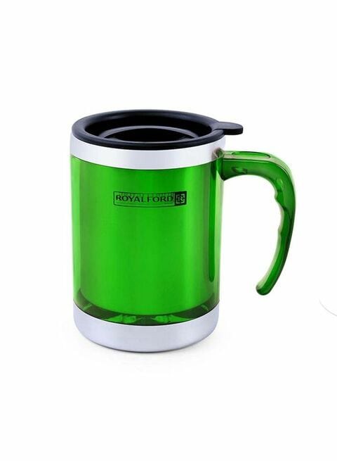 Royalford Stainless Steel Travel Mug Green/Black