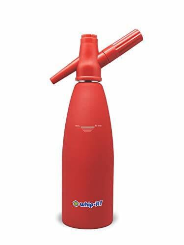 Whip-It 1-Liter Soda Siphon, Rubber Coated, Red