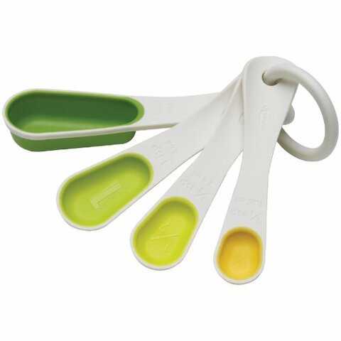 Chef&#39;n SleekStor Measuring Spoons (Green Tonal)