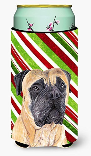 Caroline&#39;s Treasures Sc9345Tbc Mastiff Candy Cane Holiday Christmas Tall Boy Beverage Insulator Beverage Insulator Hugger, Tall Boy, Multicolor