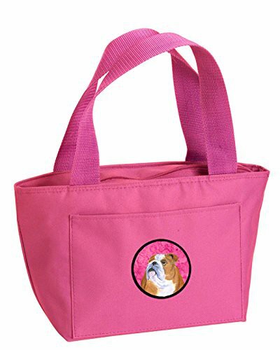 Caroline&#39;s Treasures Ss4767-Pk Bulldog English Lunch Or Doggie Bag, Large, Pink