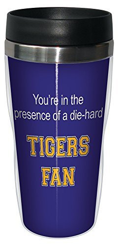 Tree-Free Greetings Tigers College Football Fan Sip &#39;N Go Stainless Steel Lined Travel Tumbler, 16-Ounce