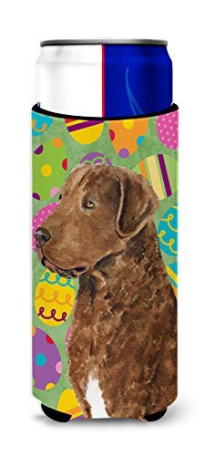 Caroline&#39;s Treasures Ss4876Muk Chesapeake Bay Retriever Easter Eggtravaganza Ultra Beverage Insulators For Slim Cans, Slim Can, Multicolor