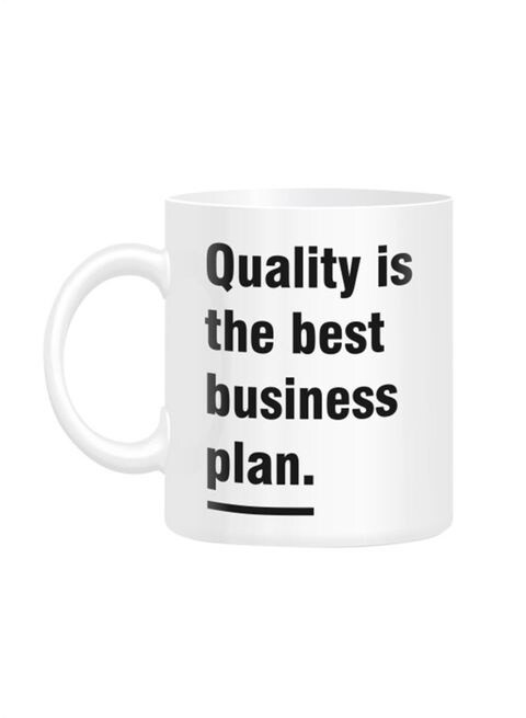 FMstyles Quality is the best Business plan Printed Mug White 10 cm