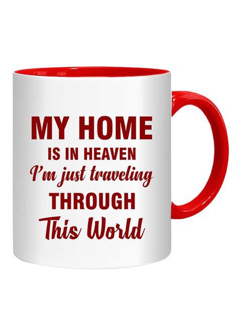 كوب من FMstyles My Home Is In Heaven أبيض/أحمر 10 سم