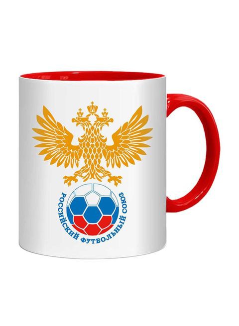 FMstyles Russian Football Team Fan Printed Mug White/Yellow/Red