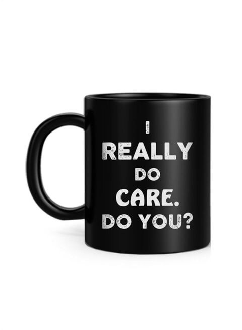 FMstyles I Really do care Printed Mug Black 10 cm