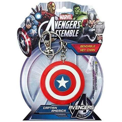 MARVEL - Porte-clef Souple Bouclier Captain America 6cm