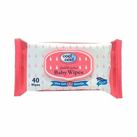 Cool & Cool Ultra Soft & Gentle Baby Wipes 40 Pieces