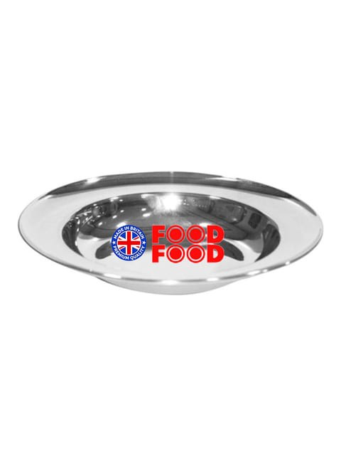 Generic Stainless Steel Soup Plate Silver 20.5cm