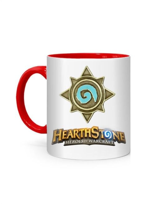 FMstyles Hearth Stone Game Fan Printed Mug White/Red 10 cm