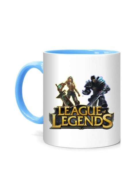 FMstyles League of Legends Action Design Printed Mug White/Blue 10 cm