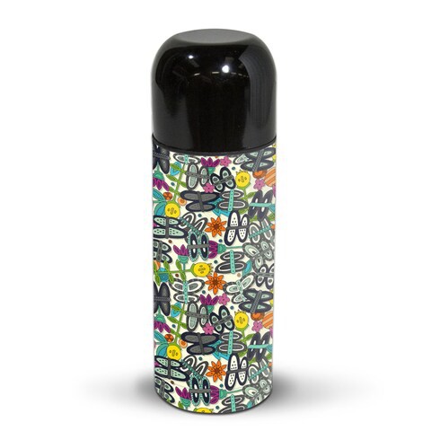 Sharon Turner: butterfly pop garden Thermos Flask