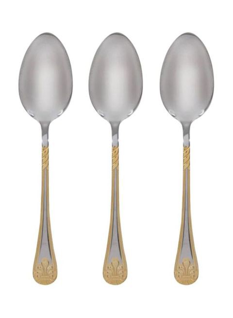 3PCS DINNER SPOON -GOLD -GLD  -CT-394DS