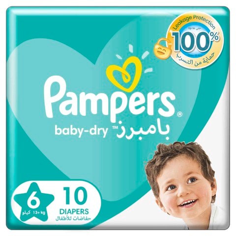 Pampers Baby Dry Diapers Extra Large Size 6 13+kg 10 Count