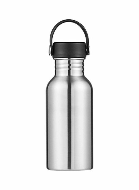 Generic Stainless Steel Water Bottle Silver/Black