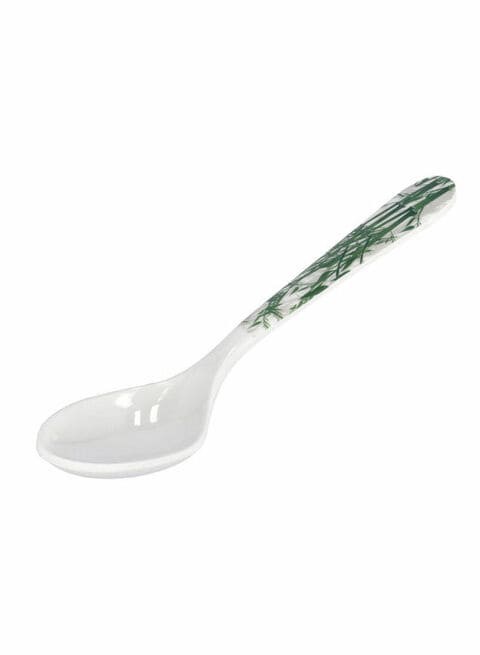 Royalford Bamboo Tree Printed Melamine Spoon White/Green 18Cm