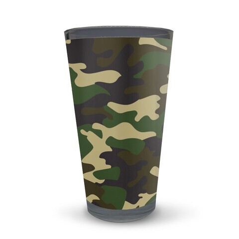 Army Camouflage Latte Glass