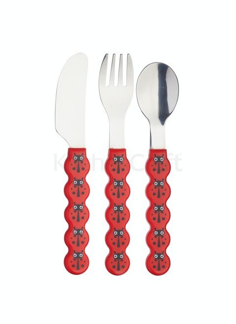 Kitchencraft Kids Three Piece Ladybird Cutlery Set