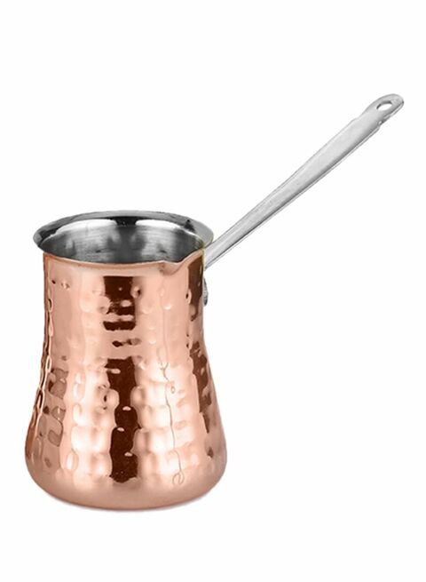 AK Hammered Design Coffee Warmer With Handle Copper 6.5x10centimeter