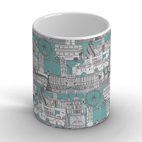 Sharon Turner: London toile blue Color Changing Mug