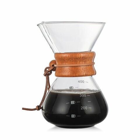 Lihan - Viden Pour-Over Coffee Maker Manual Coffee Dripper Glass Coffee Pot Coffee Sever (400Ml)