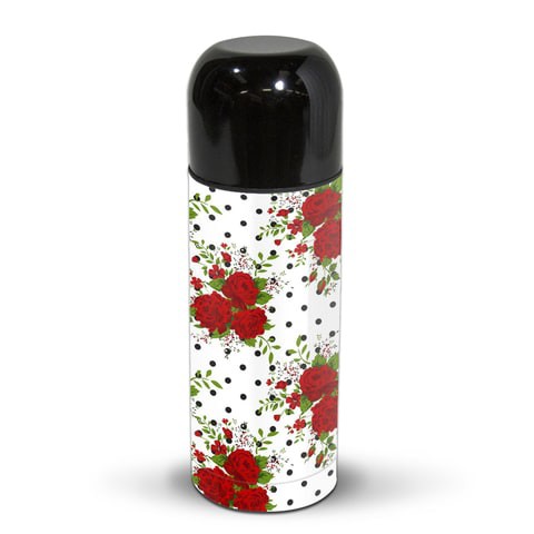 Red Roses Thermos Flask