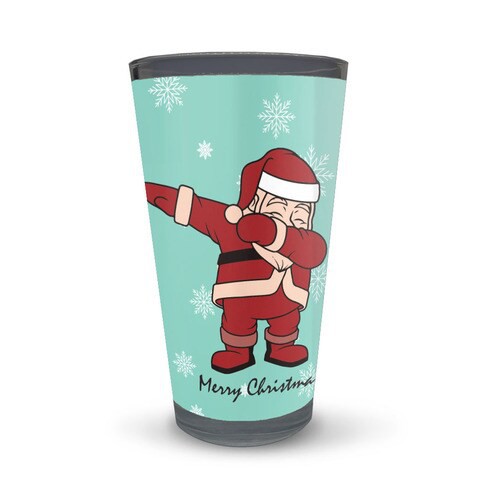 Merry Christmas Latte Glass