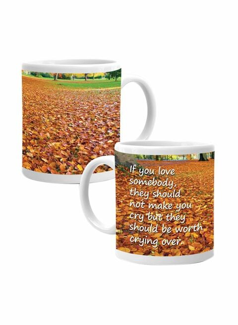 Ajooba Love Mug 2107 Orange/White 80X80 Centimeter