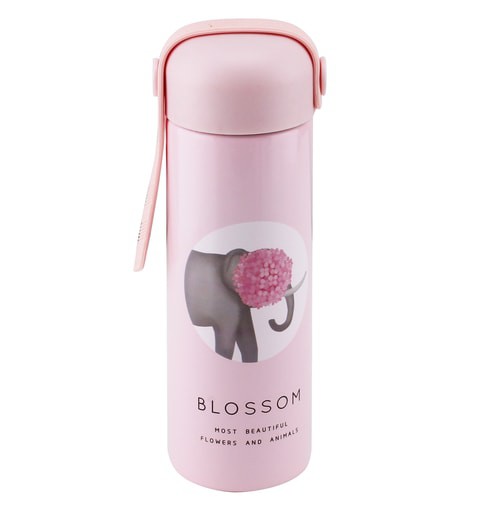 NESSAN 350ML STAINLESS STEEL VACCUM FLASK, PINK, AB-5836/24