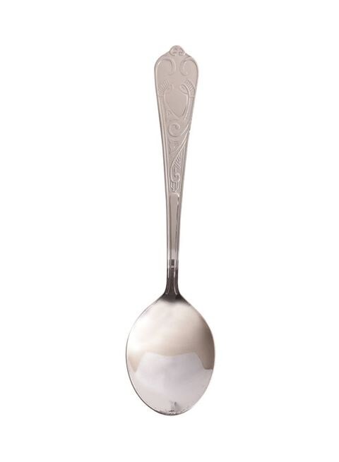 6-Piece Aura Tea Spoon Set Grey 14centimeter