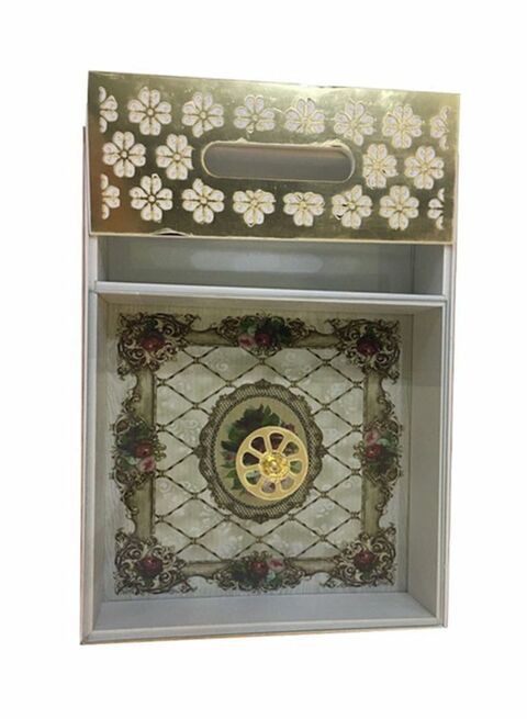 East Lady Serving Tray With Tissue Box Set Multicolour 40 x 30 x 8cm