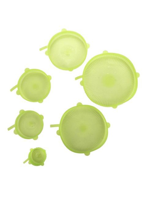 Generic - 6-Piece Food And Bowl Lid Set Green 0.5Kg