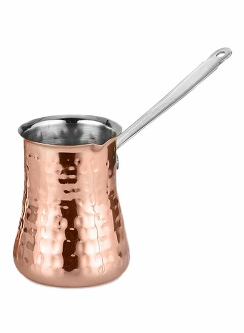 AK Hammered Design Coffee Warmer With Handle Copper 7.5x10centimeter