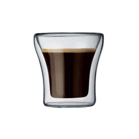 Bodum Assam Double Wall Glass 2-Piece Set, 100ml