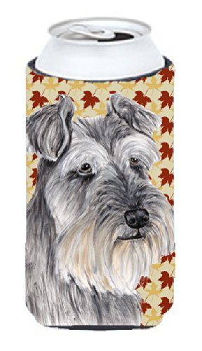 Caroline&#39;s Treasures Schnauzer Fall Leaves Portrait Koozie Hugger, Tall, Multicolor