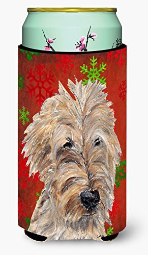 Caroline&#39;s Treasures Sc9591Tbc Goldendoodle Red Snowflake Christmas Tall Boy Beverage Insulator Beverage Insulator Hugger, Tall Boy, Multicolor