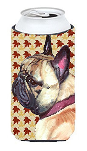 Caroline&#39;s Treasures Lh9559Tbc French Bulldog Frenchie Fall Leaves Tall Boy Beverage Insulator Hugger, Tall Boy, Multicolor