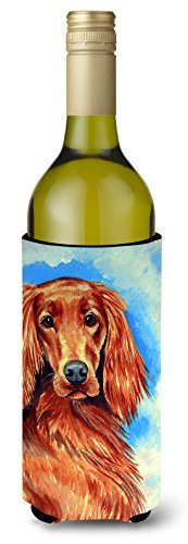 Caroline&#39;s Treasures 7029Literk Irish Setter Wine Bottle Beverage Insulator Beverage Insulator Hugger, Wine Bottle, Multicolor