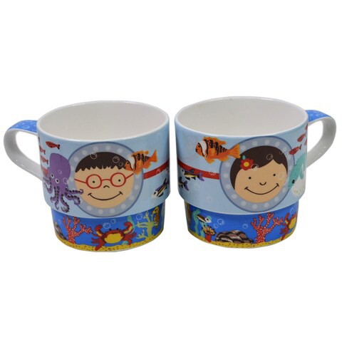 Hankook - Chinaware 2-Piece Under Sea Mug Set