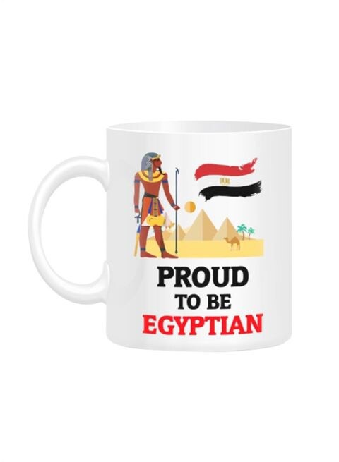 FMstyles Proud to be Egyptian Printed Mug White 10 cm