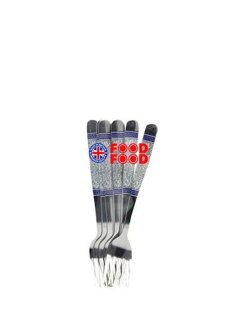 Generic 6-Piece Fork Set Silver/Blue 15cm