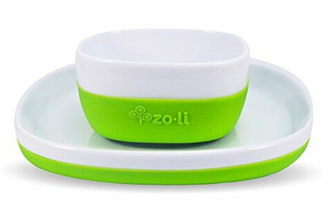 ZoLi NOSH Ceramic Bowl &amp; Plate set - Green