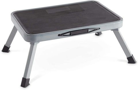 Step Stool Steel Portable Lightweight Folding Step Platform with Non-Slip Rubber Feet and 330lbs Capacity - L18 x W12 X H7