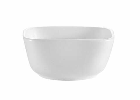 Cac China Cty-B4 Citysquare 4-Inch 6-Ounce Super White Porcelain Square Bowl, Box Of 48