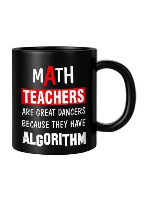 FMstyles Math Teachers Printed Mug Black/White/Red