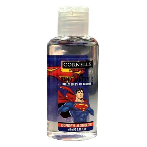 Cornells Superman Instant Hand Sanitizer Gel Clear 65ml