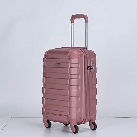 Stargold Sg-T80 Single Hardside Spinner Abs Trolley Luggage With Number Lock, Rose Pink- 20 Inches