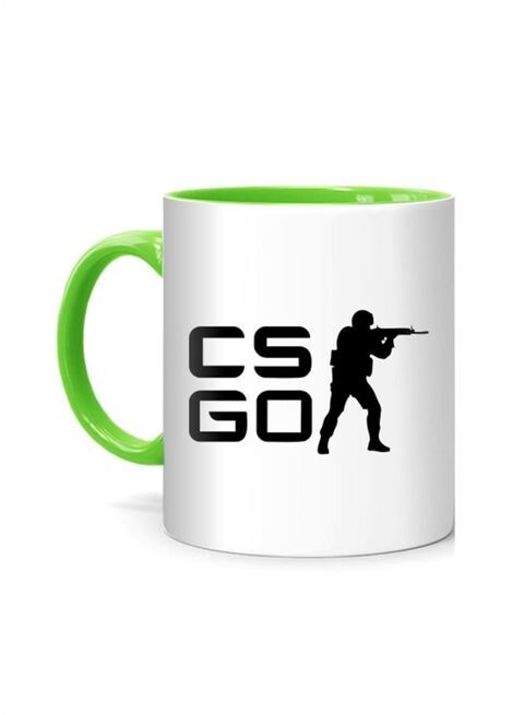 FMstyles Counter Strike Printed Mug White/Green 10 cm